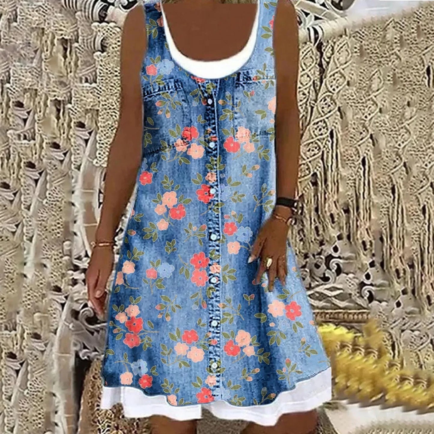 Viola - Weiches und Elegantes Denimkleid