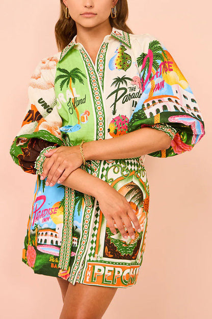 Kim™ - Summer Shirt Mini Dress