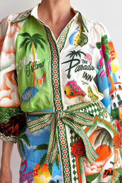 Kim™ - Summer Shirt Mini Dress