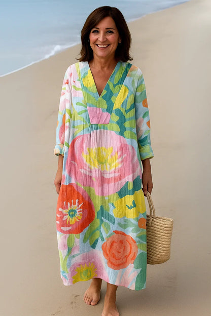 Sofie| Kunstinspirierte Kleid – Natürliche Schönheit, die Aufmerksamkeit erregt