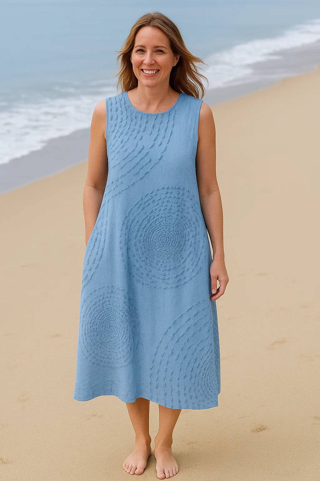 Sofie| Ärmelloses Midikleid – Einfache Eleganz für Sommertage