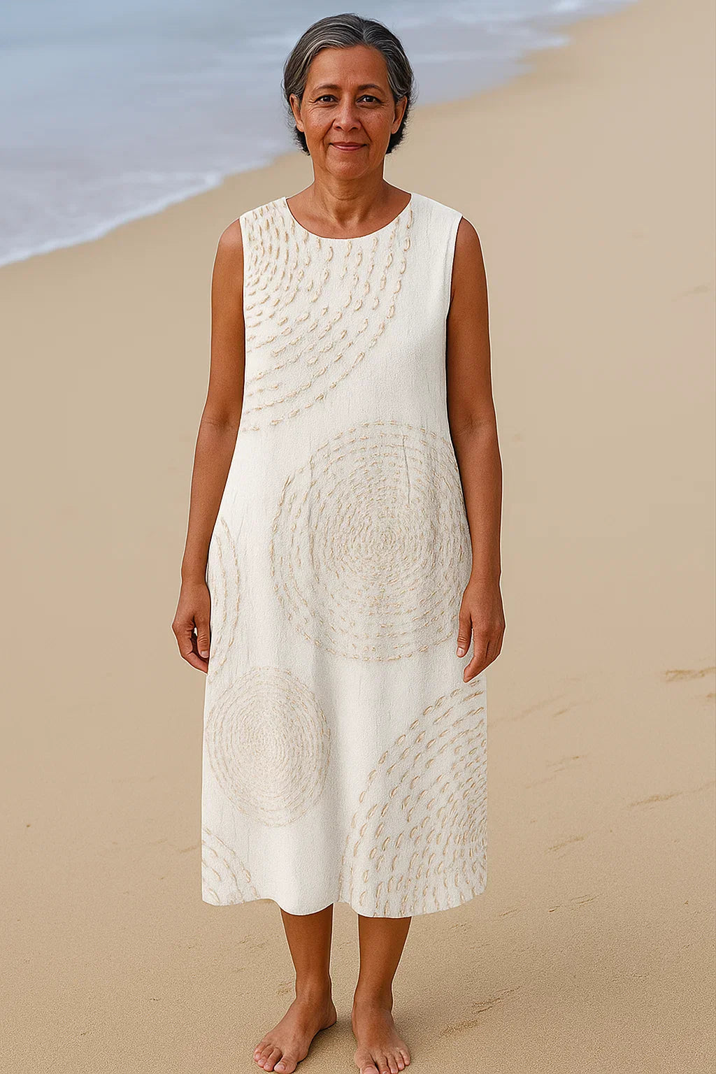 Sofie| Ärmelloses Midikleid – Einfache Eleganz für Sommertage