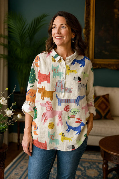 Sofie® | Stilvolles lässiges Hemd mit Druck