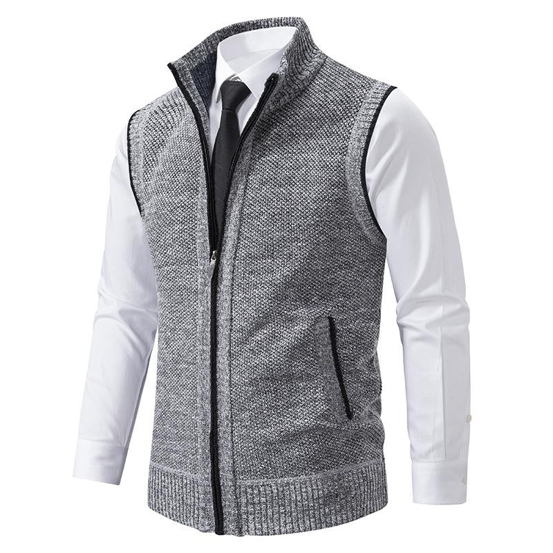 Bremer – Gestrickte Armellose Fleeceweste