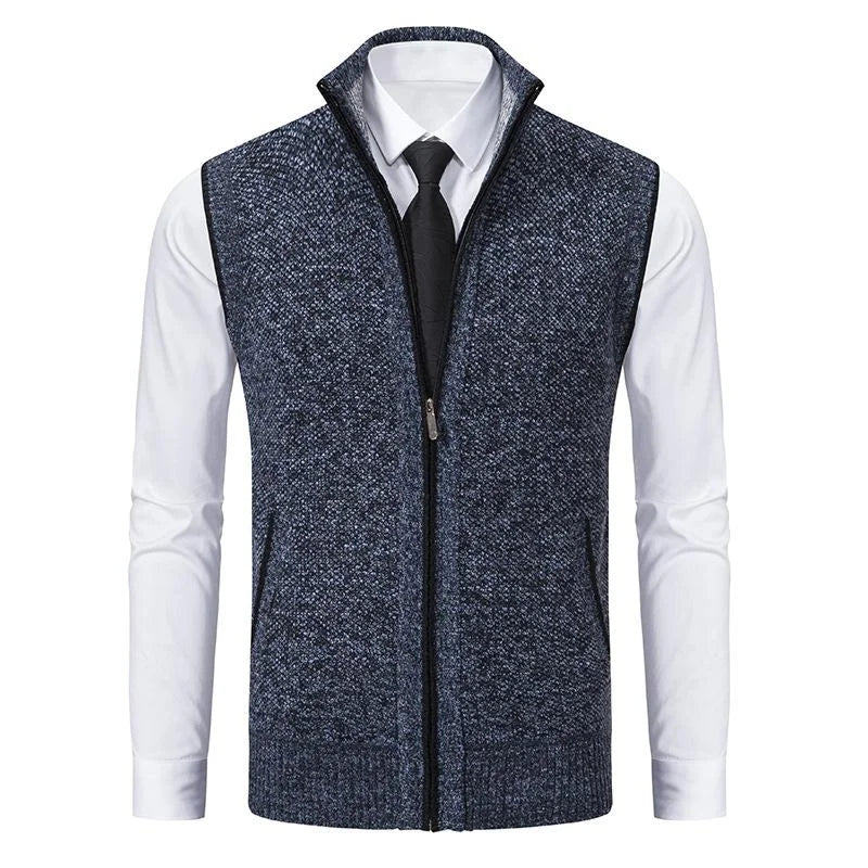 Bremer – Gestrickte Armellose Fleeceweste
