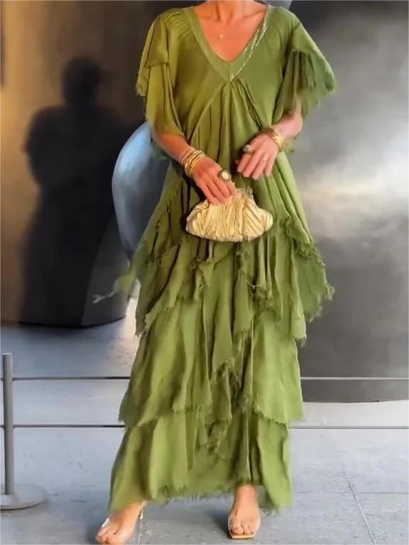 Zunera™ - elegantes V-Neck Long Dress