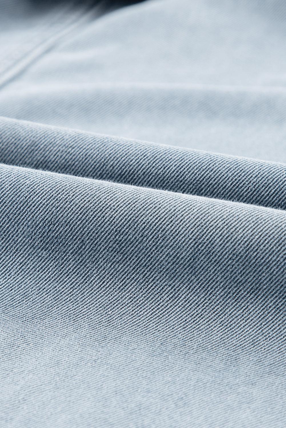 Isabelle - Denimkleid mit eleganten, kurzen Fledermausärmeln