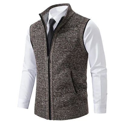 Bremer – Gestrickte Armellose Fleeceweste