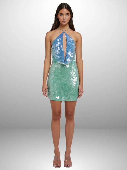 OCEAN BREEZE SEQUIN DRESS