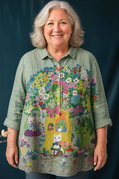 Sofie® | Fröhliche Bluse mit Waldtierdruck