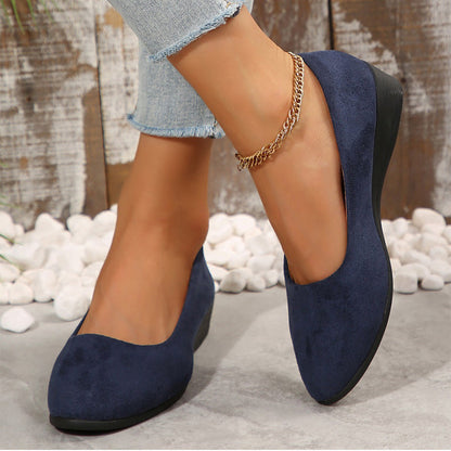 🎀2025 Neu eingetroffen🎀Elegante leichte Anti-Rutsch Keilschuhe mit niedrigem Absatz