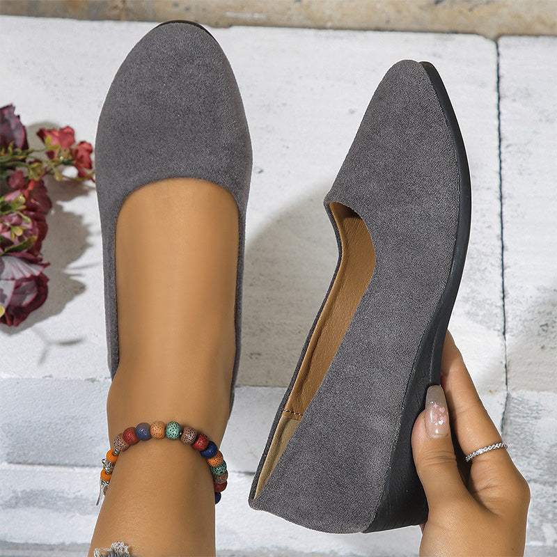 🎀2025 Neu eingetroffen🎀Elegante leichte Anti-Rutsch Keilschuhe mit niedrigem Absatz