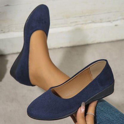 🎀2025 Neu eingetroffen🎀Elegante leichte Anti-Rutsch Keilschuhe mit niedrigem Absatz